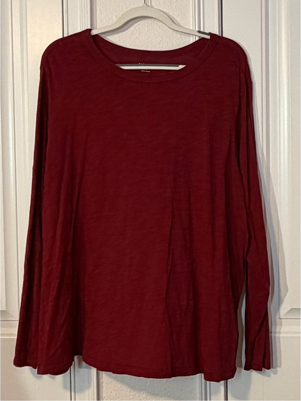 Old Navy Long-Sleeve Crewneck Top - Burgundy